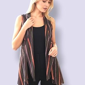 ☮️ Gorgeous Kimono Jessica Simpson Boho, Bohemian, Swim Cover-up